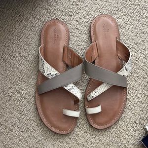 Caslon snakeskin sandals